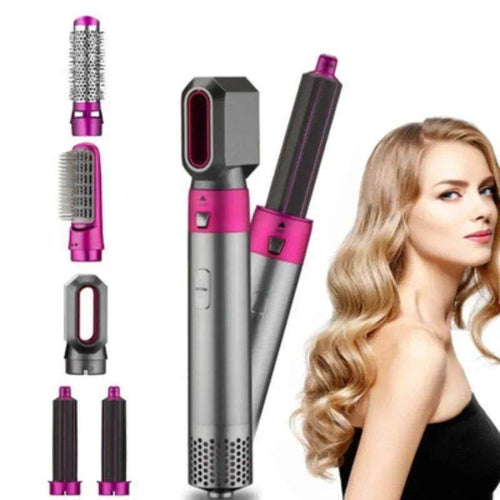 5-in-1 Ceramic Curling Wand, Create Beach Waves, Curls & Volume