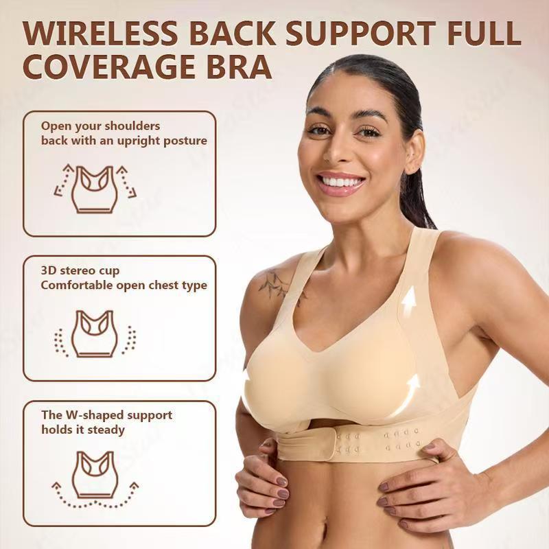 Cross-Border Beauty Back Bra, Corrective, Soft, Breathable, Large Size Underwear, Push-Up, Anti-Sagging, Lifting and Shaping Sports Bra for Women