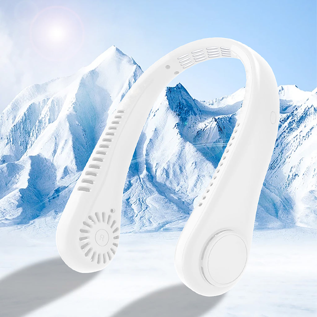 USB Rechargeable Bladeless Neck Hanging Fan