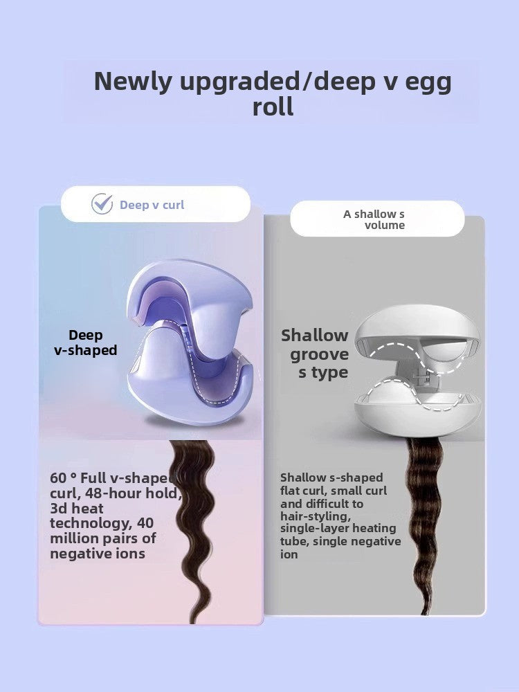 Luxelane French Egg Roll Hair Curler Create Elegant Waves & Voluminous Curls