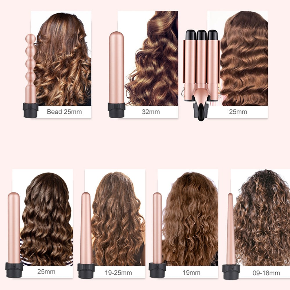 Luxelane 5-in-1 Interchangeable Hair Curler Set | Professional Curling Wand for Every Style
