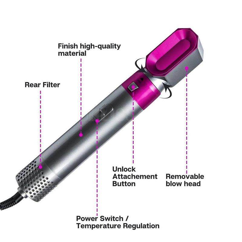 5-in-1 Ceramic Curling Wand, Create Beach Waves, Curls & Volume