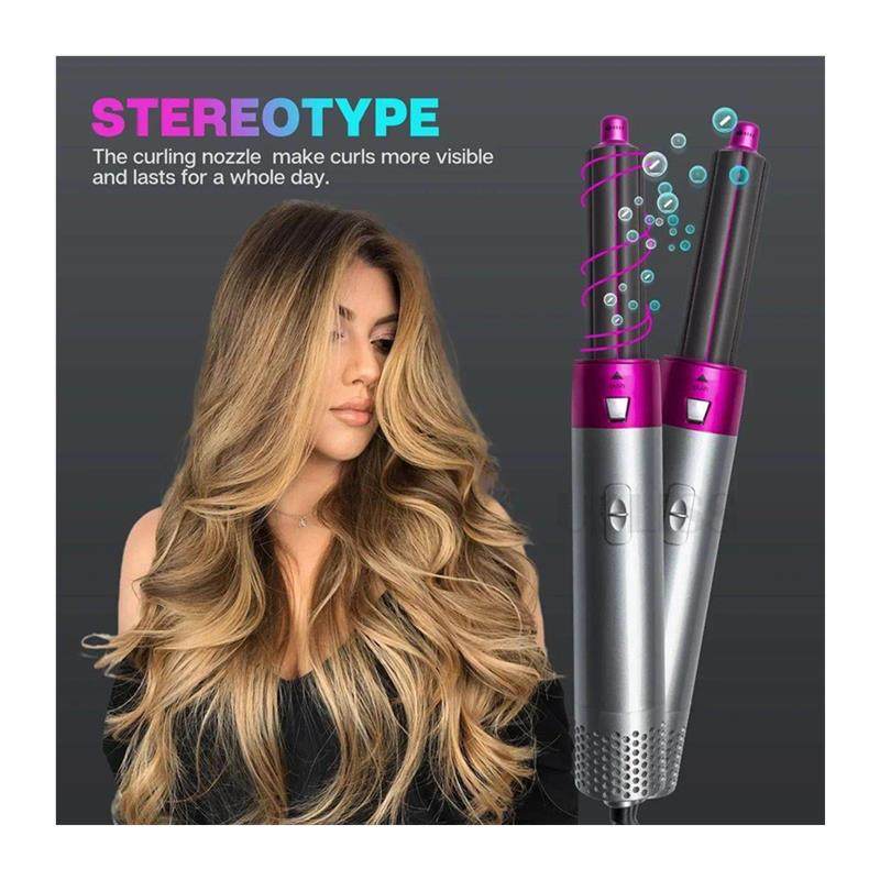 5-in-1 Ceramic Curling Wand, Create Beach Waves, Curls & Volume
